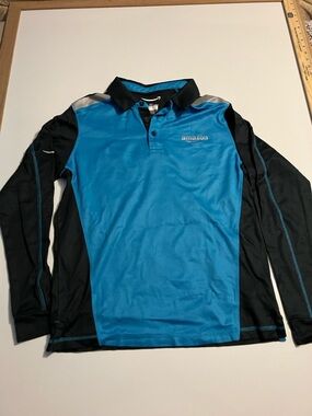 Amazon Delivery Uniform Long Sleeve Polo Shirt blue and black Size L